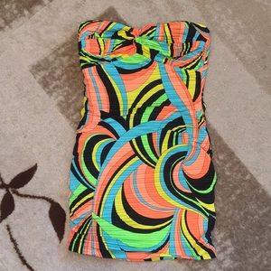 Multicolored mini dress